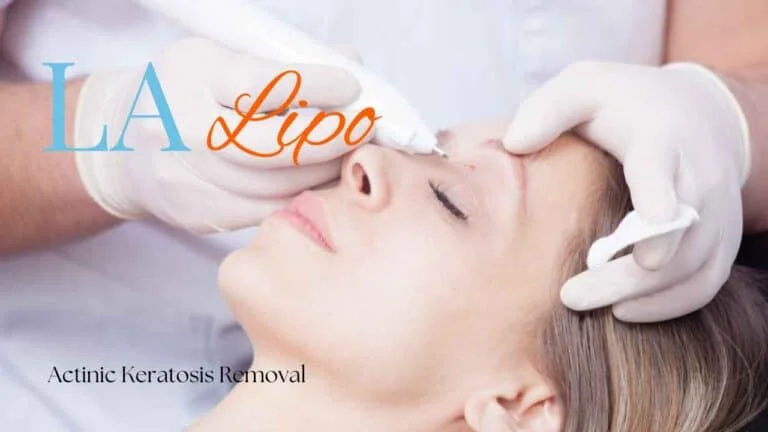 Woman receiving Actinic Keratosis Removal Treatment Guildford
