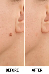 Skin tags removal Guildford before and after