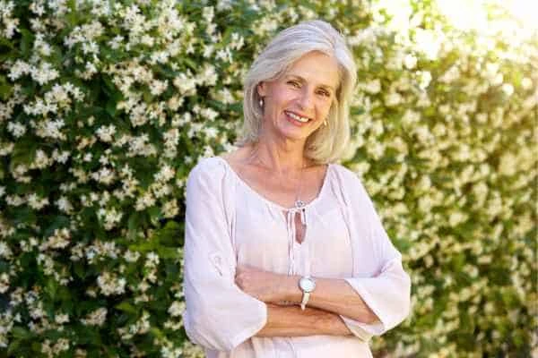Older woman happy with urinary incontinence treatment Guildford