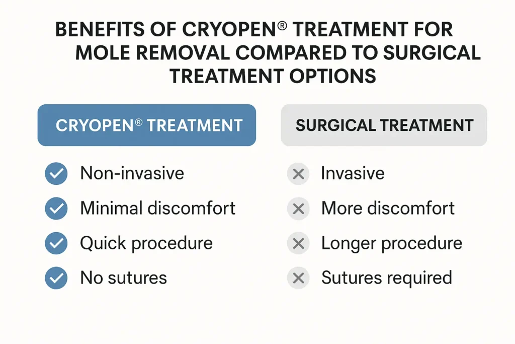 Benefits of facial mole removal Guildford - call our team today to book a consultation