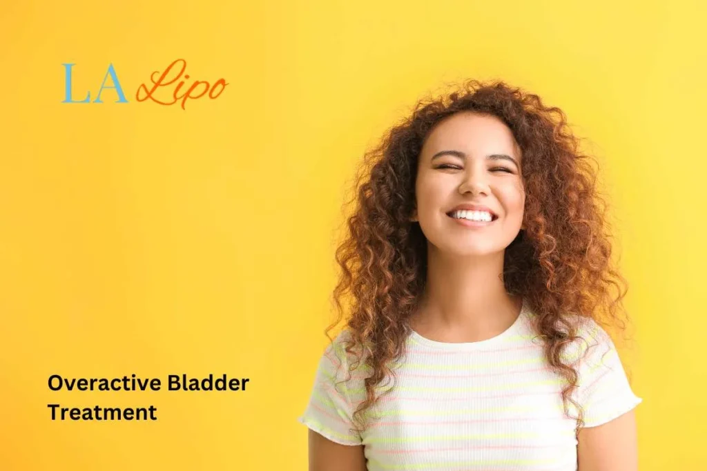 woman smiling about overactive bladder treatment Guildford solutions